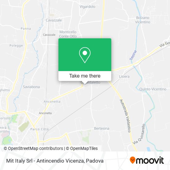 Mit Italy Srl - Antincendio Vicenza map