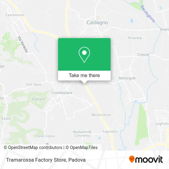 Tramarossa Factory Store map