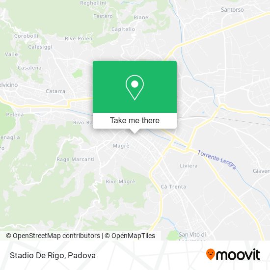 Stadio De Rigo map