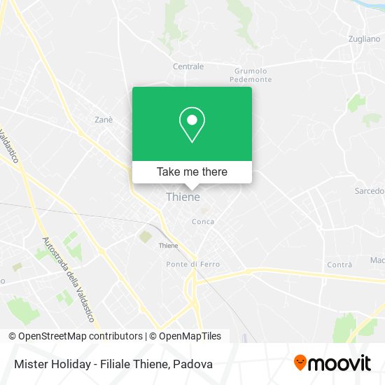 Mister Holiday - Filiale Thiene map