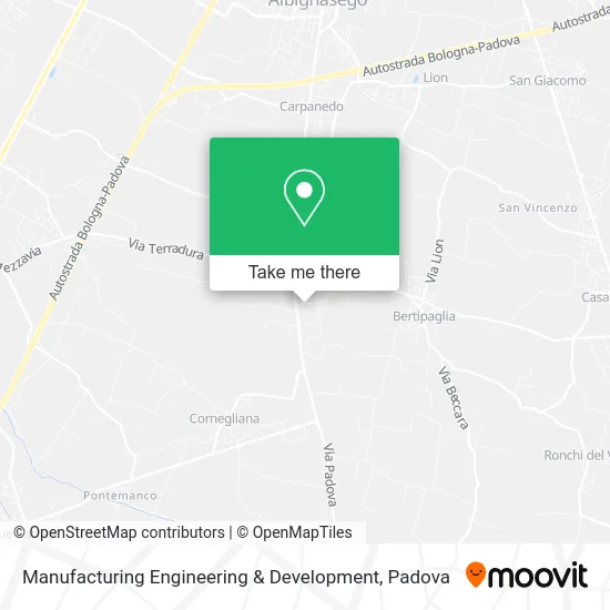 Manufacturing Engineering & Development map