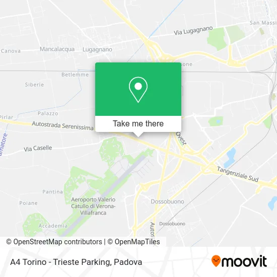 A4 Torino - Trieste Parking map