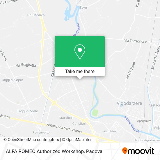 ALFA ROMEO Authorized Workshop map