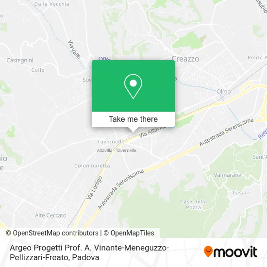Argeo Progetti Prof. A. Vinante-Meneguzzo-Pellizzari-Freato map