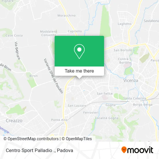 Centro Sport Palladio . map