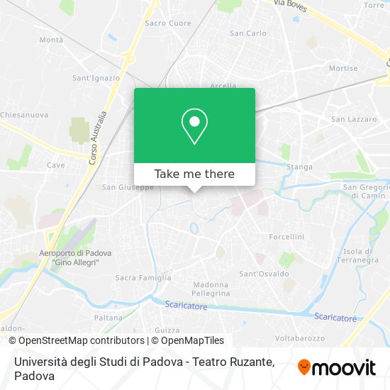 Università degli Studi di Padova - Teatro Ruzante map
