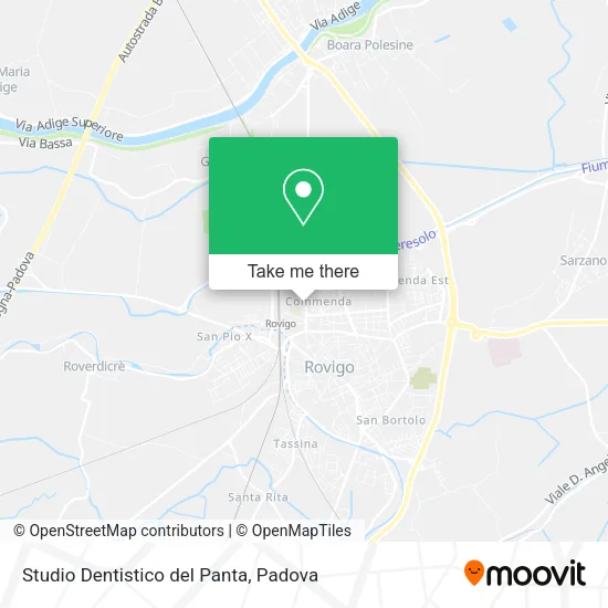 Studio Dentistico del Panta map