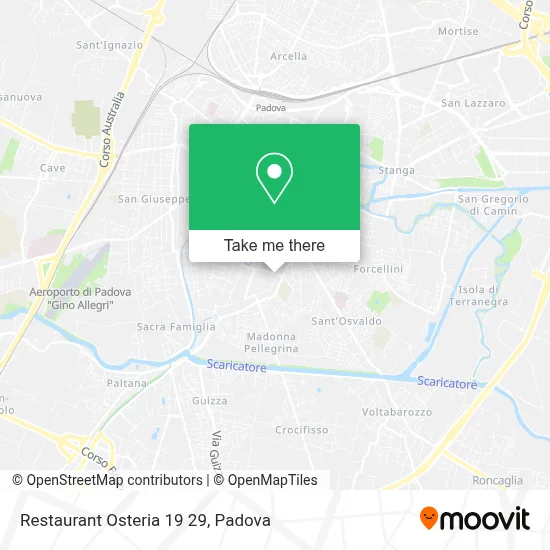 Restaurant Osteria 19 29 map