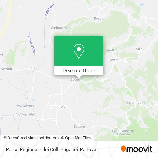 Parco Regionale dei Colli Euganei map