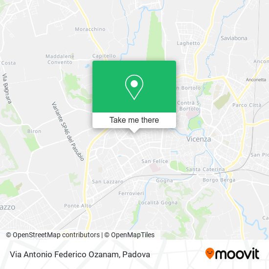 Via Antonio Federico Ozanam map
