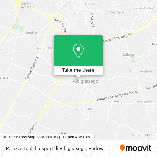Palazzetto dello sport di Albignasego map