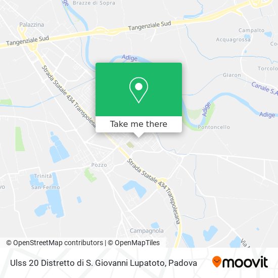 Ulss 20 Distretto di S. Giovanni Lupatoto map