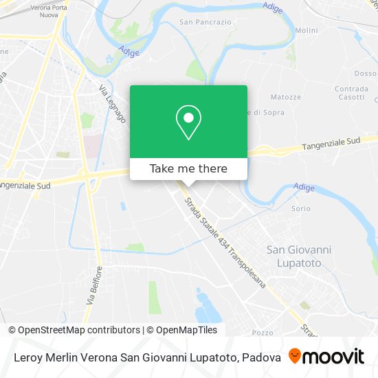 Leroy Merlin Verona San Giovanni Lupatoto map