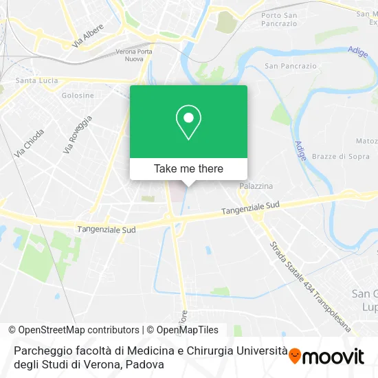 Parcheggio facoltà di Medicina e Chirurgia Università degli Studi di Verona map