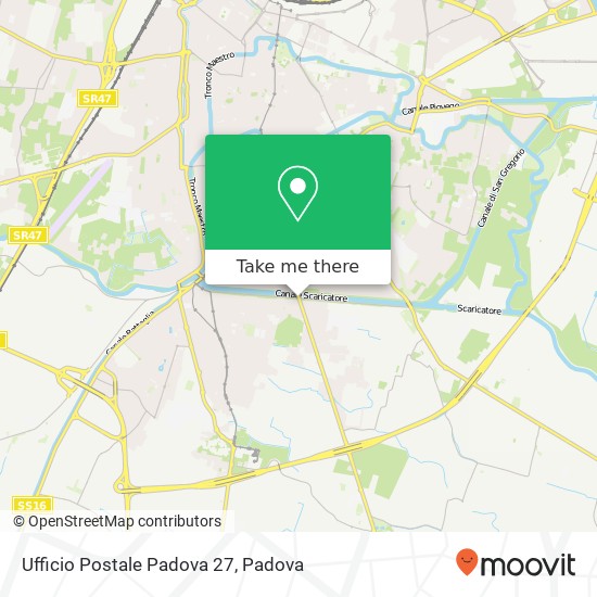 Ufficio Postale Padova 27 map