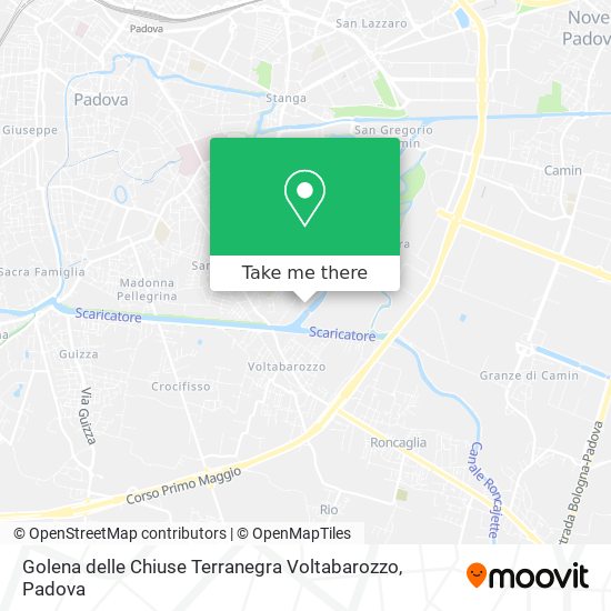 Golena delle Chiuse Terranegra Voltabarozzo map