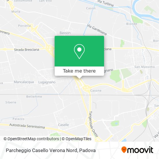 Parcheggio Casello Verona Nord map