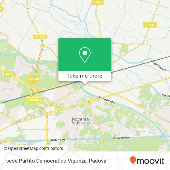 sede Partito Democratico Vigonza map