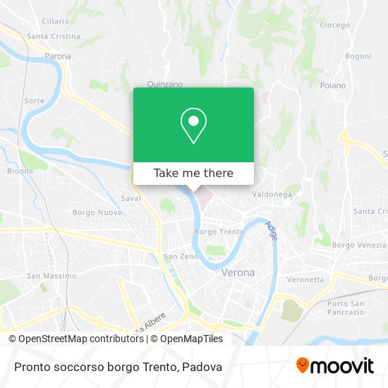 Pronto soccorso borgo Trento map