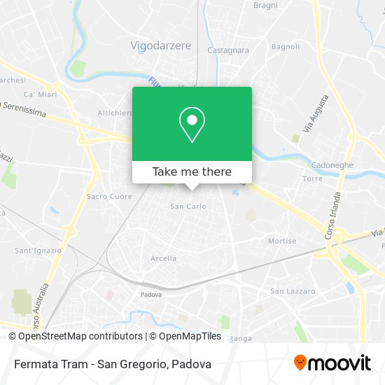 Fermata Tram - San Gregorio map