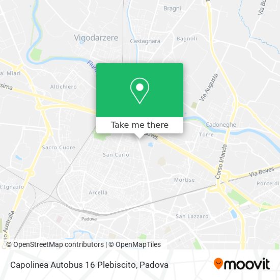 Capolinea Autobus 16 Plebiscito map