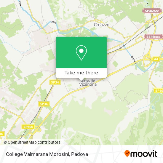 College Valmarana Morosini map