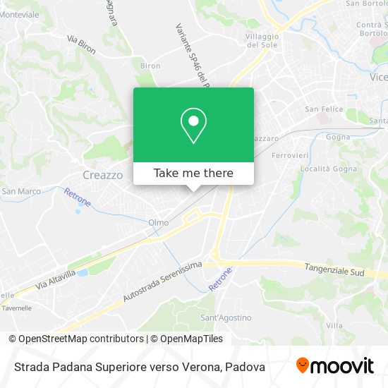 Strada Padana Superiore verso Verona map