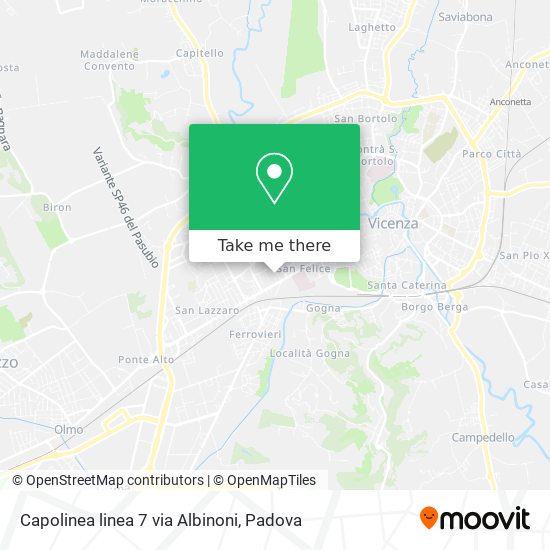 Capolinea linea 7 via Albinoni map