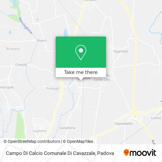 Campo Di Calcio Comunale Di Cavazzale map