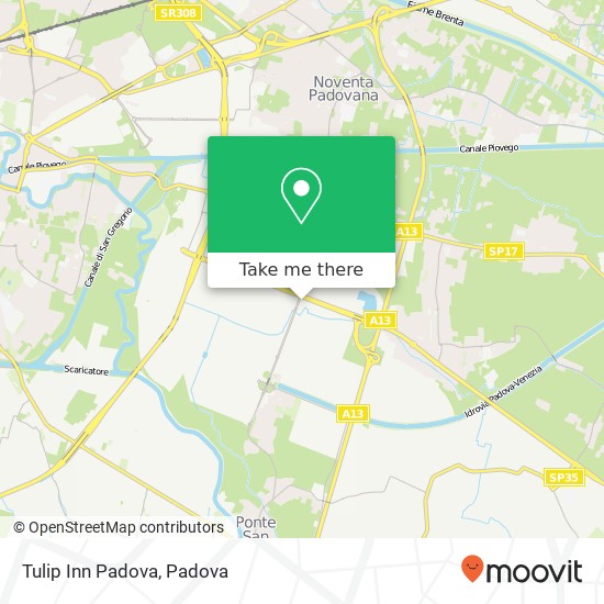 Tulip Inn Padova map