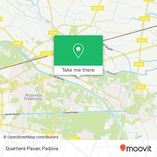 Quartiere Pavan map