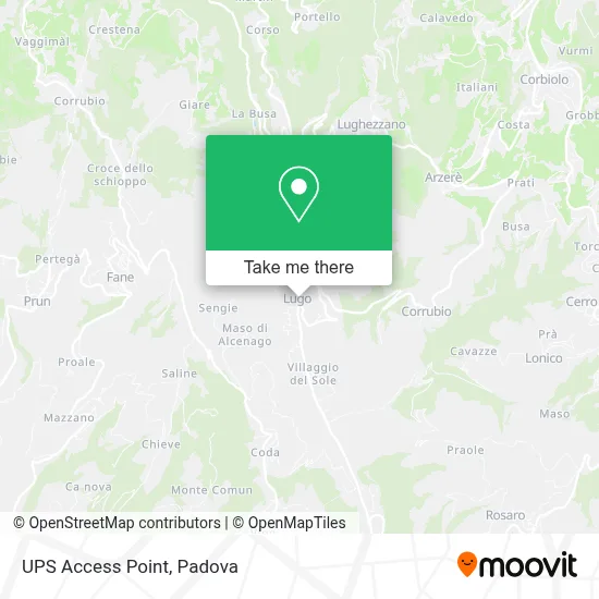 UPS Access Point map