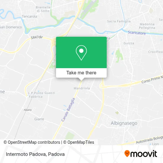 Intermoto Padova map