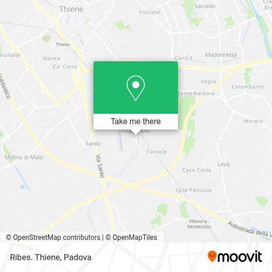 Ribes. Thiene map