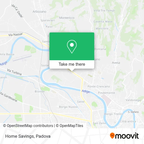 Home Savings map