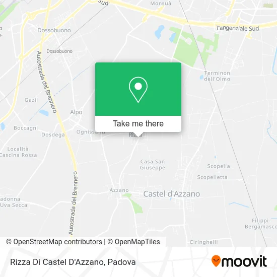 Rizza Di Castel D'Azzano map