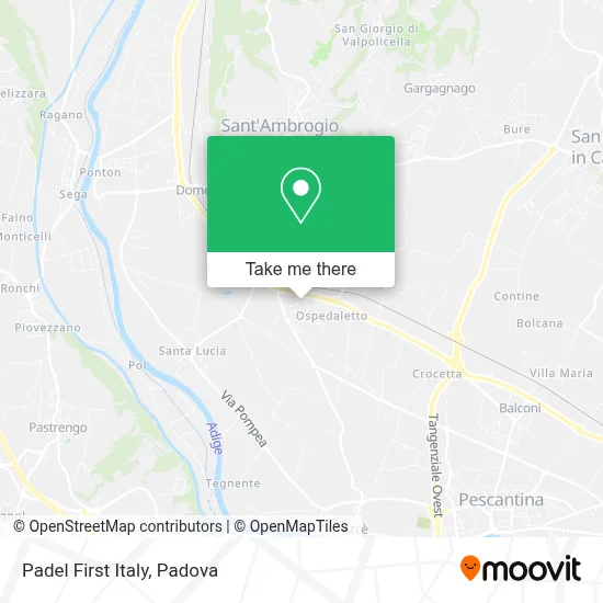 Padel First Italy map