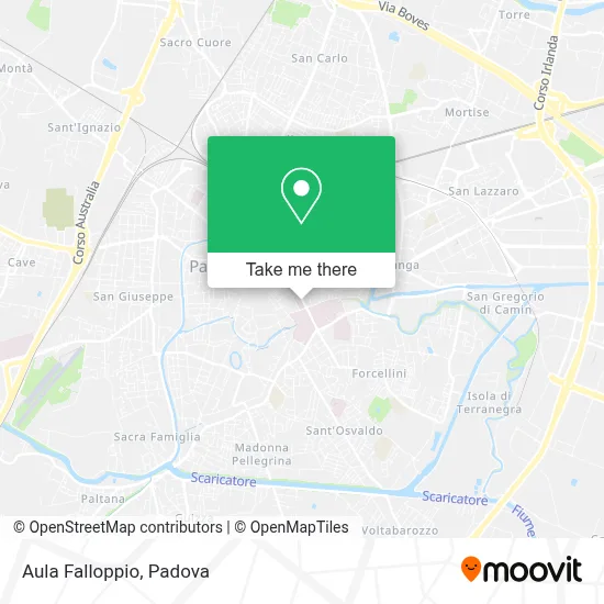 Aula Falloppio map