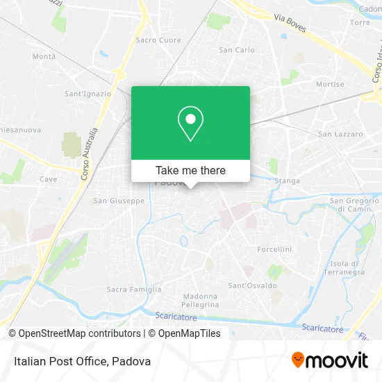 Italian Post Office map