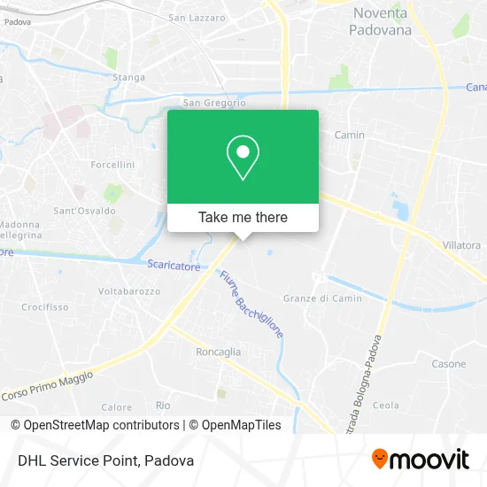 DHL Service Point map