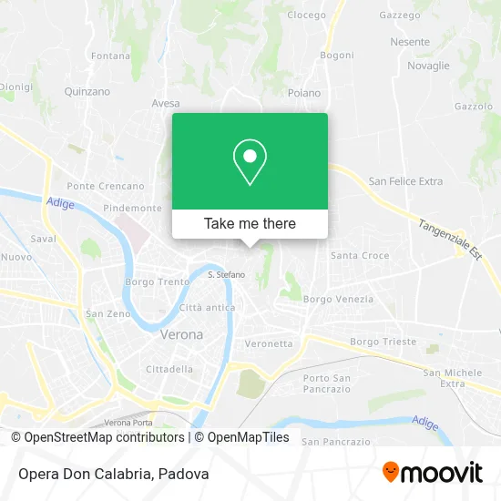 Opera Don Calabria map