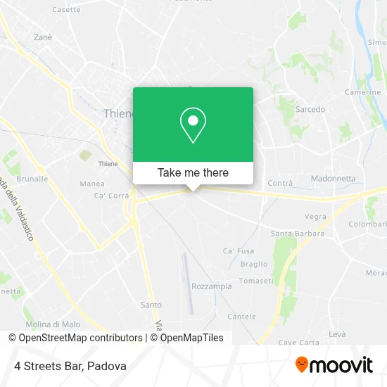 4 Streets Bar map