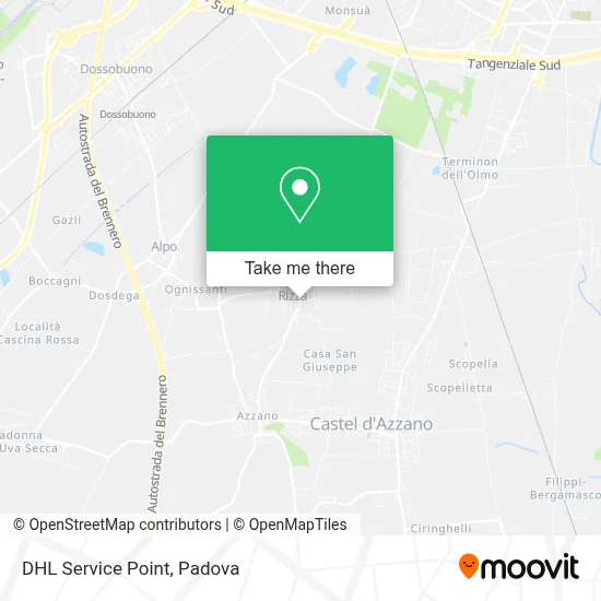 DHL Service Point map