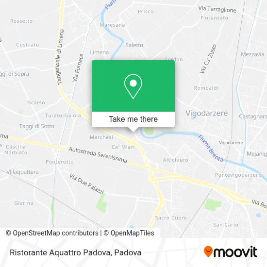 Ristorante Aquattro Padova map