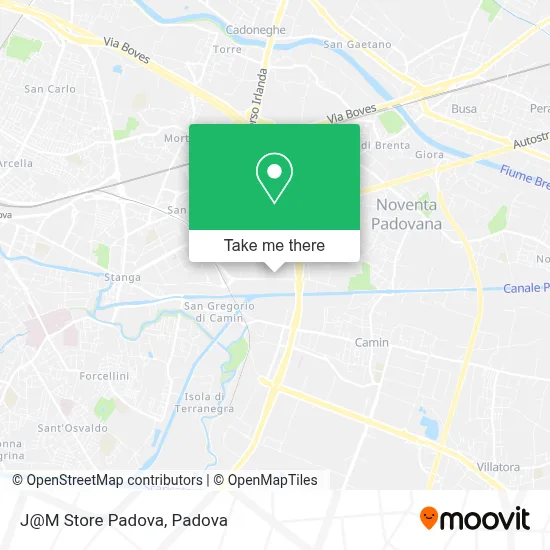 J@M Store Padova map