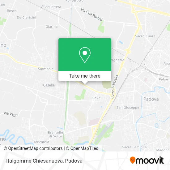 Italgomme Chiesanuova map