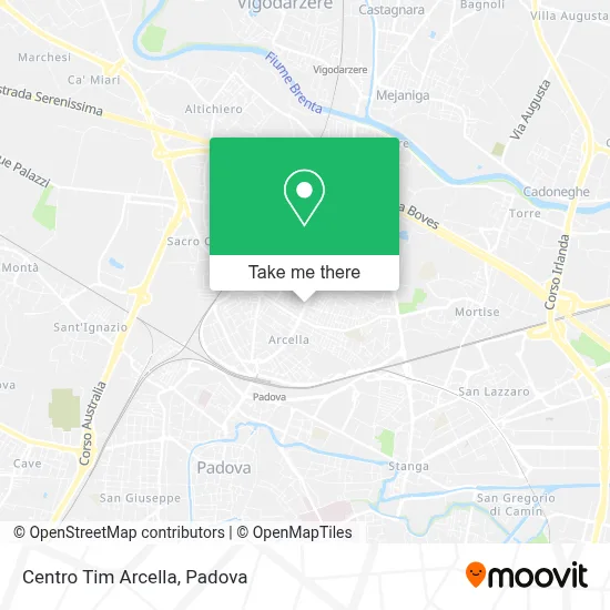 Centro Tim Arcella map