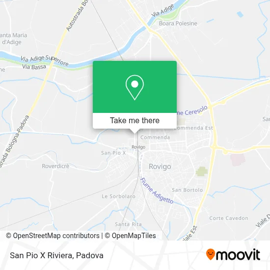 San Pio X Riviera map