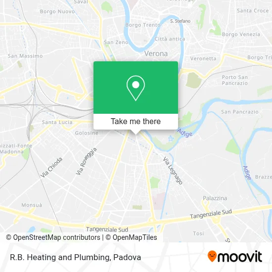 R.B. Heating and Plumbing map