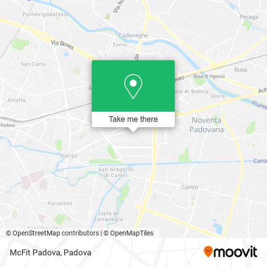 McFit Padova map